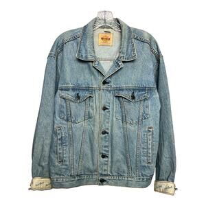 Vintage Hard Rock Cafe Denim Jean Jacket Myrtle Beach Save The Planet Size M